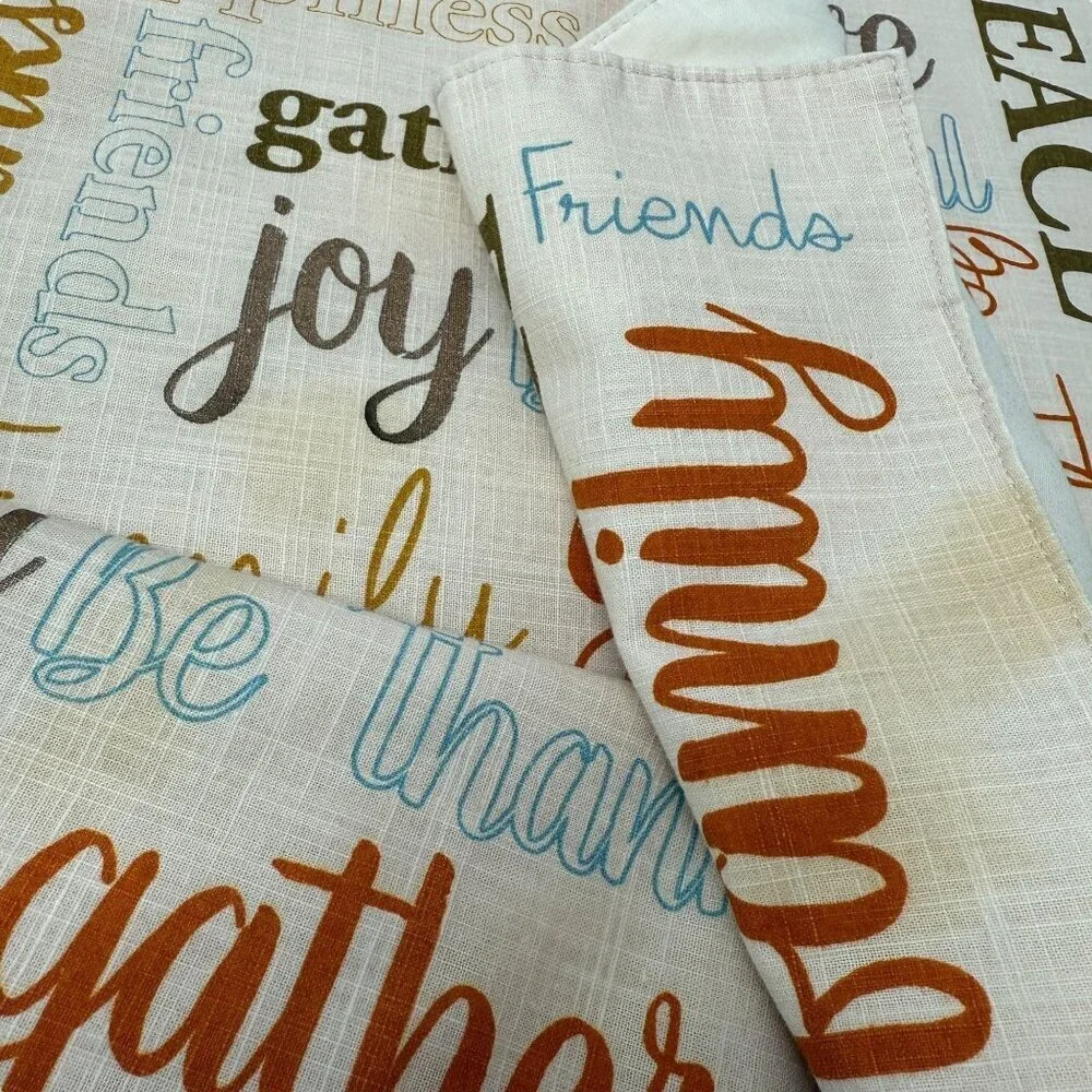 Jacklyn Smith Give Thanks Placemats Set of 8 Placemats Blessed Thanksgiving Impe